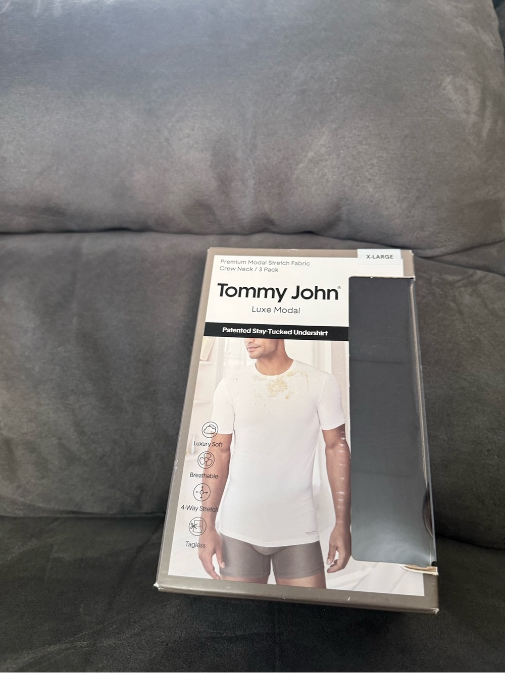 Tommy John Luxe Modal Crew Neck Undershirts - Black & White